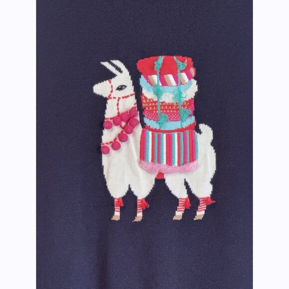 Talbots Women’s Llama Sweater Size 1X Crew Neck Pullover Knit Holiday Novelty - Picture 4 of 9